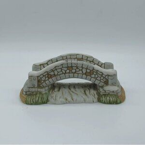 Homco Christmas Village Arched‎ cobblestone Bridge 5106